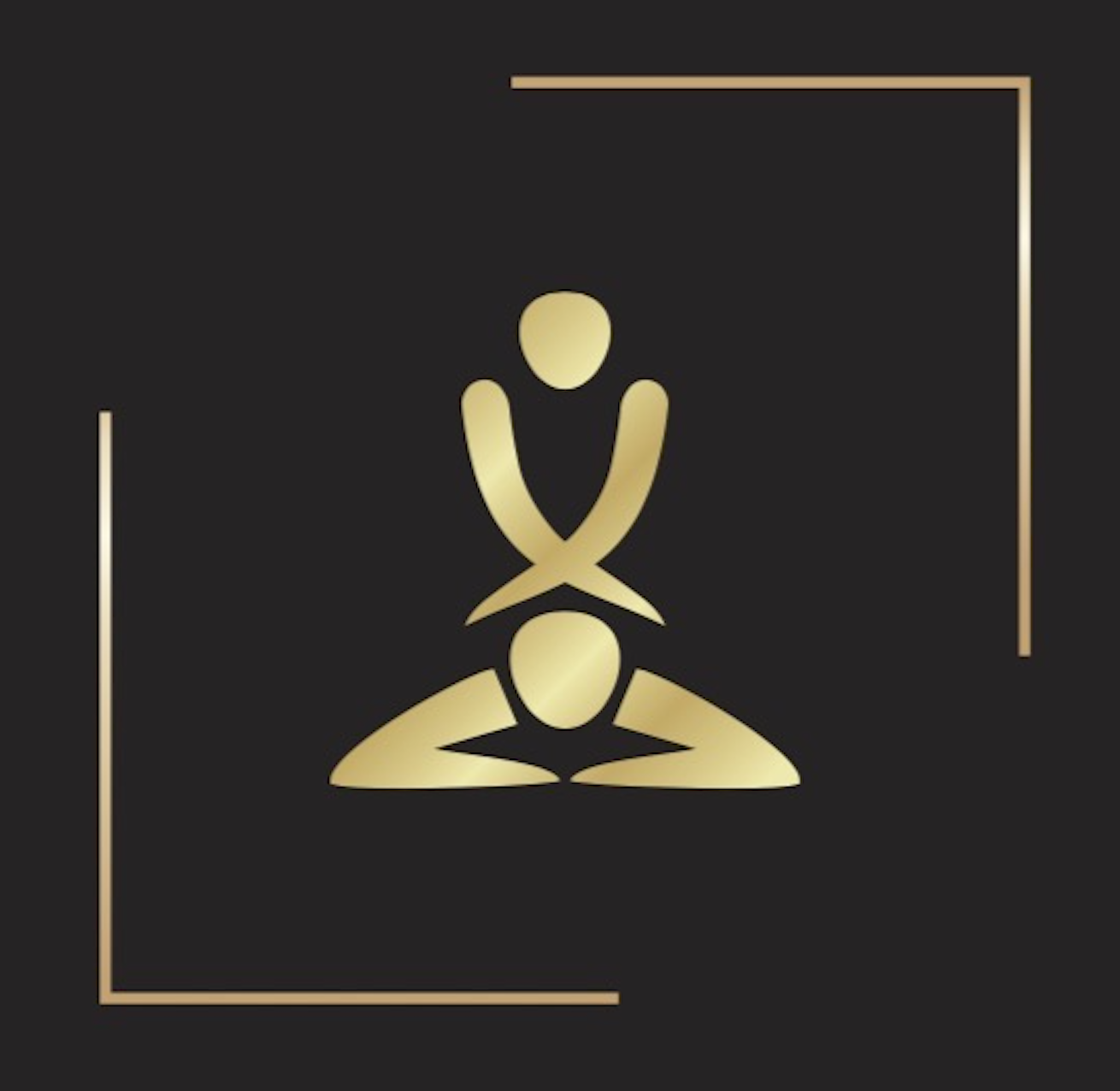 Body Balance square logo gold on the black background